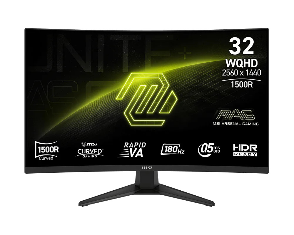 MSI MAG 321CQF E18W 32" WQHD 2560x1440 180Hz 0.5 ms HDR Curved Gaming Monitor