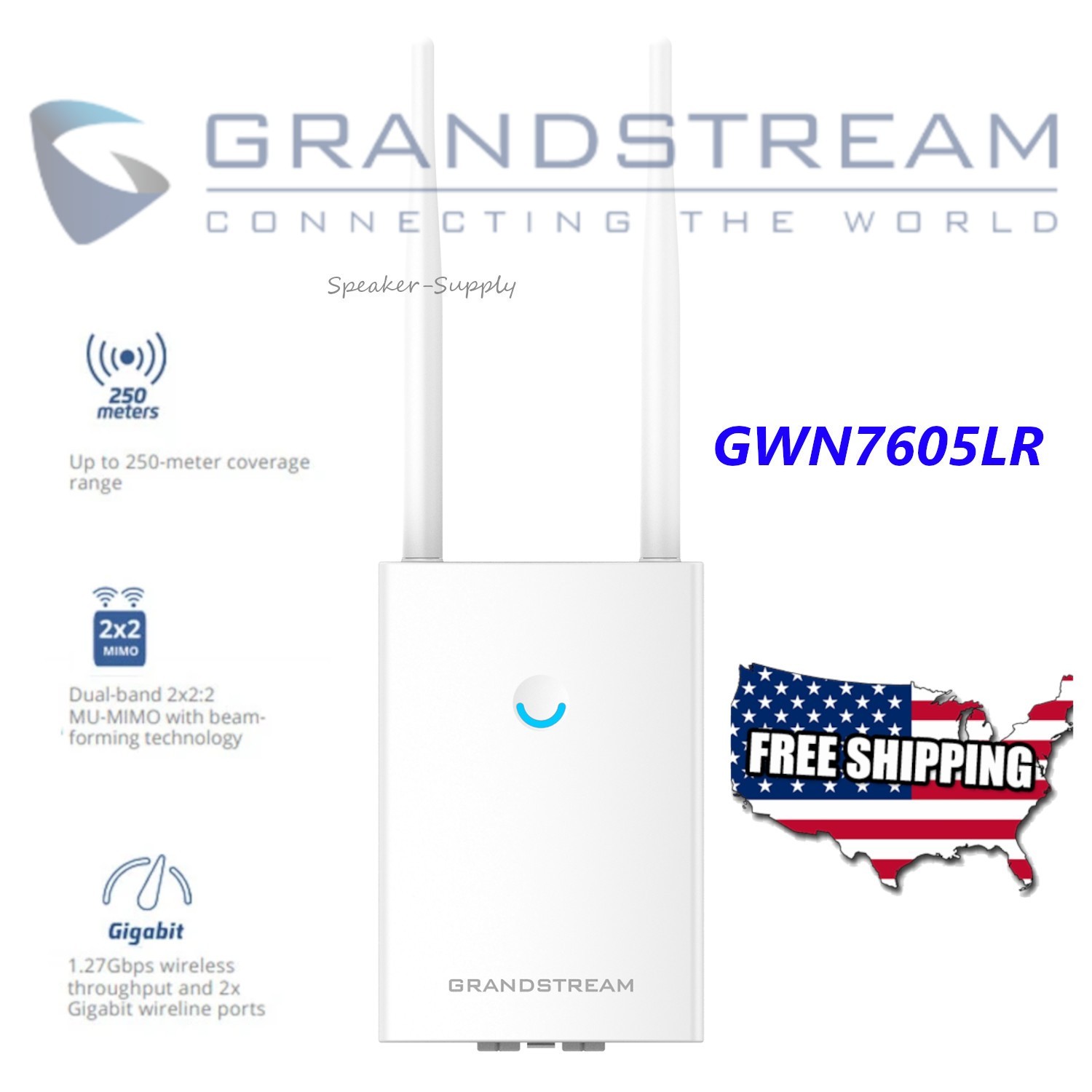 Grandstream GWN7605LR Outdoor Long-Range WiFi Access Point GS-GWN7605LR