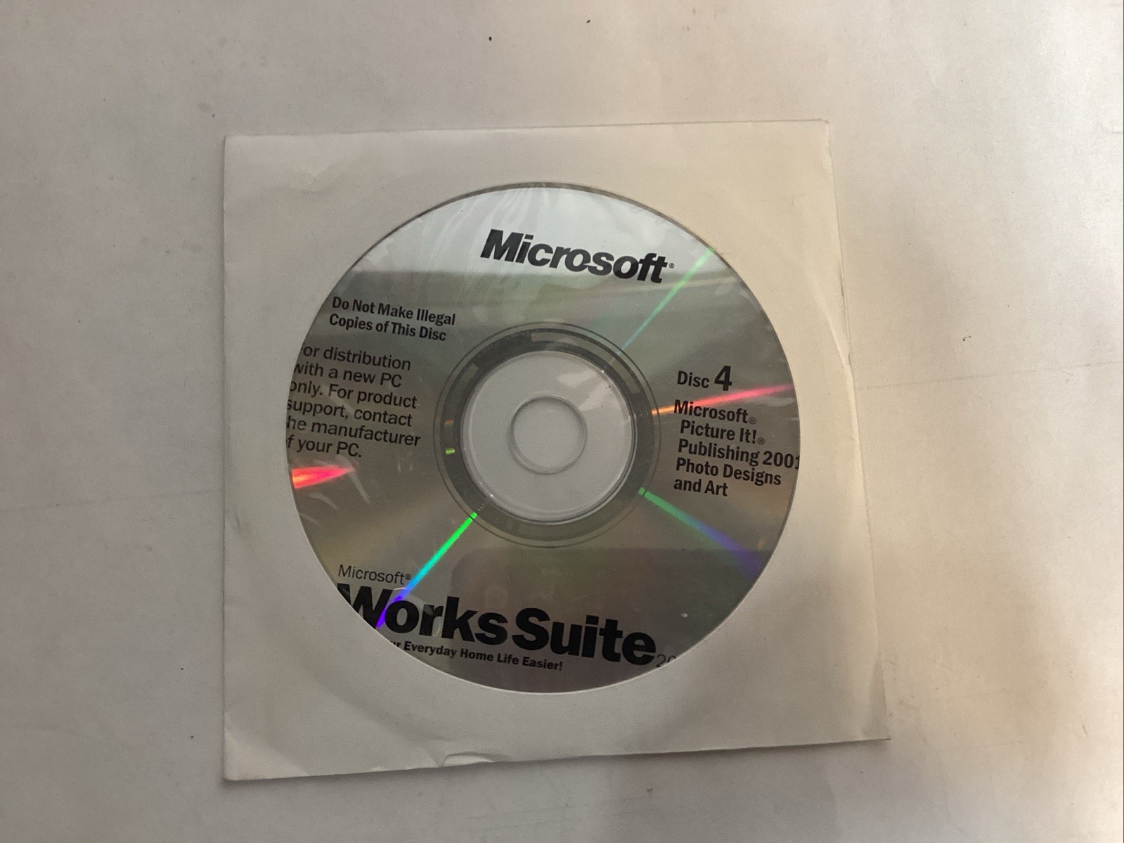 Microsoft Works Suite PC Software Disc 4