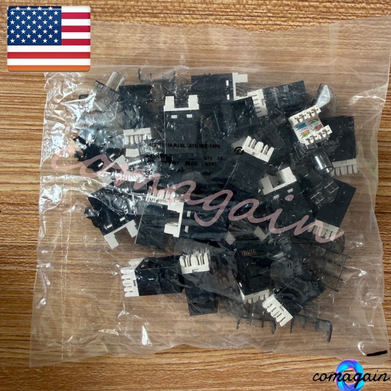 For Commscope SL110 SERIES RJ45 CAT6 Modular Jack Black Lot Of 24 w/ Dust Cover
