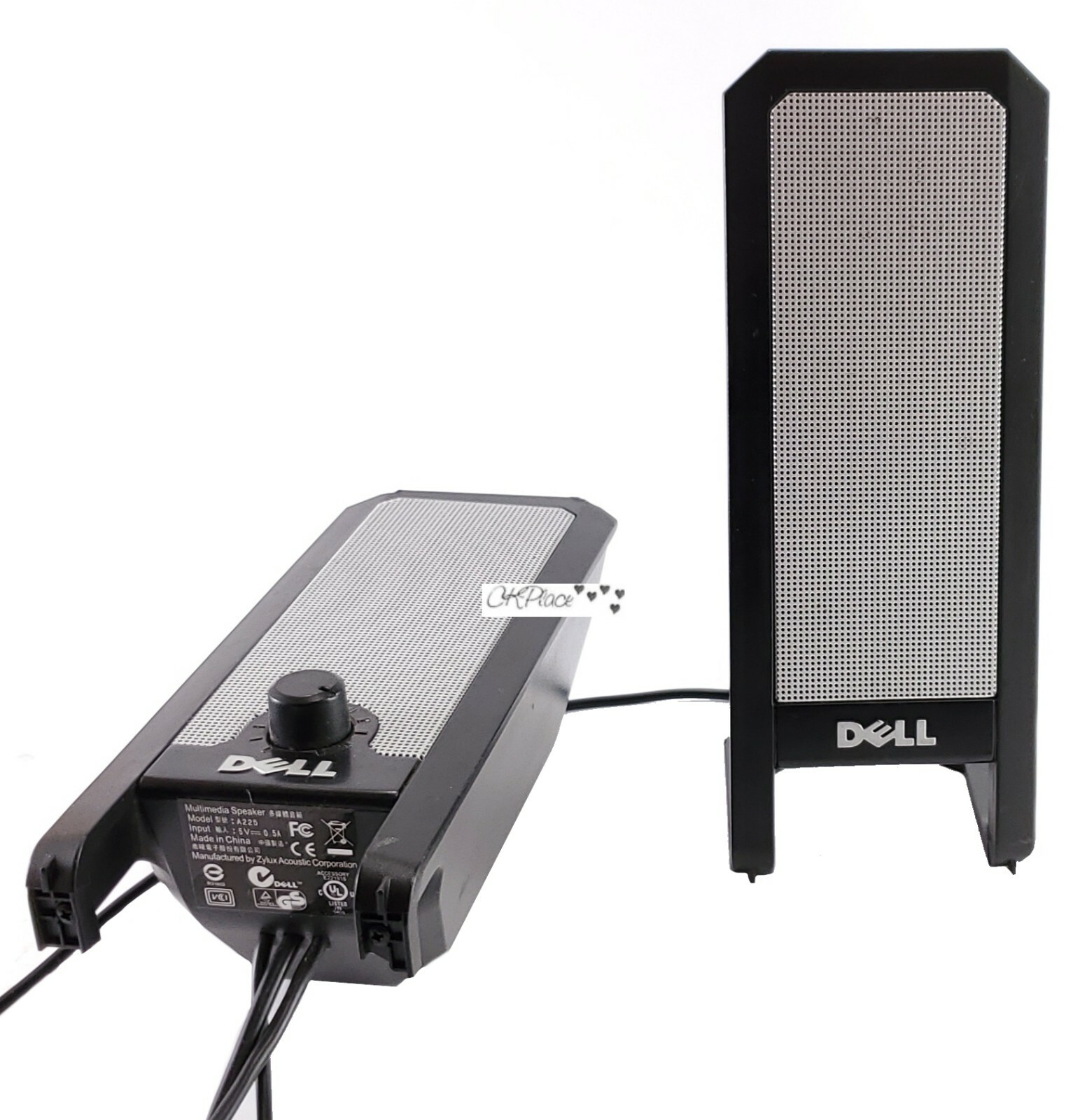 Dell Multimedia Speaker Model A225 Broken Base - For Parts Only