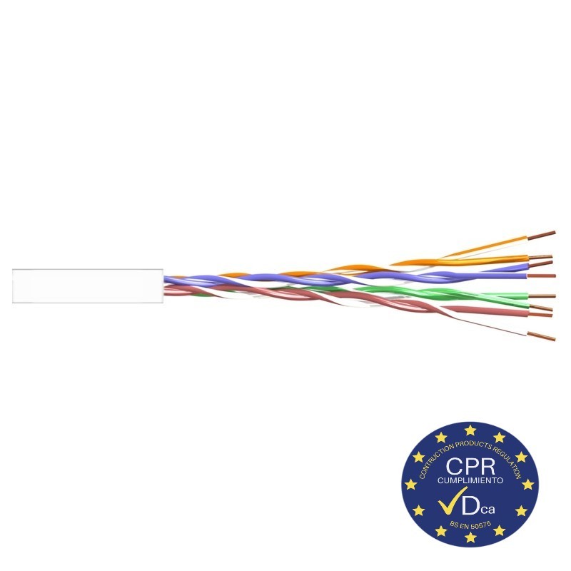 White Cu Dca LSZH CAT6 UTP Cable (305m Coil)