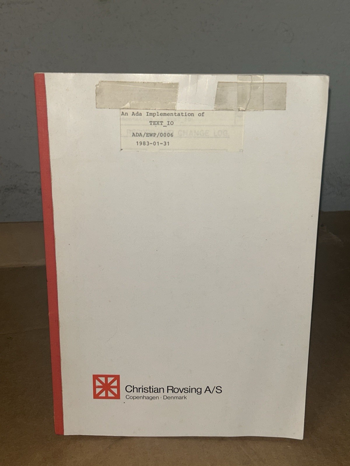 1983 Christian Rosving A/S ADA Programming Language Technical Manual 