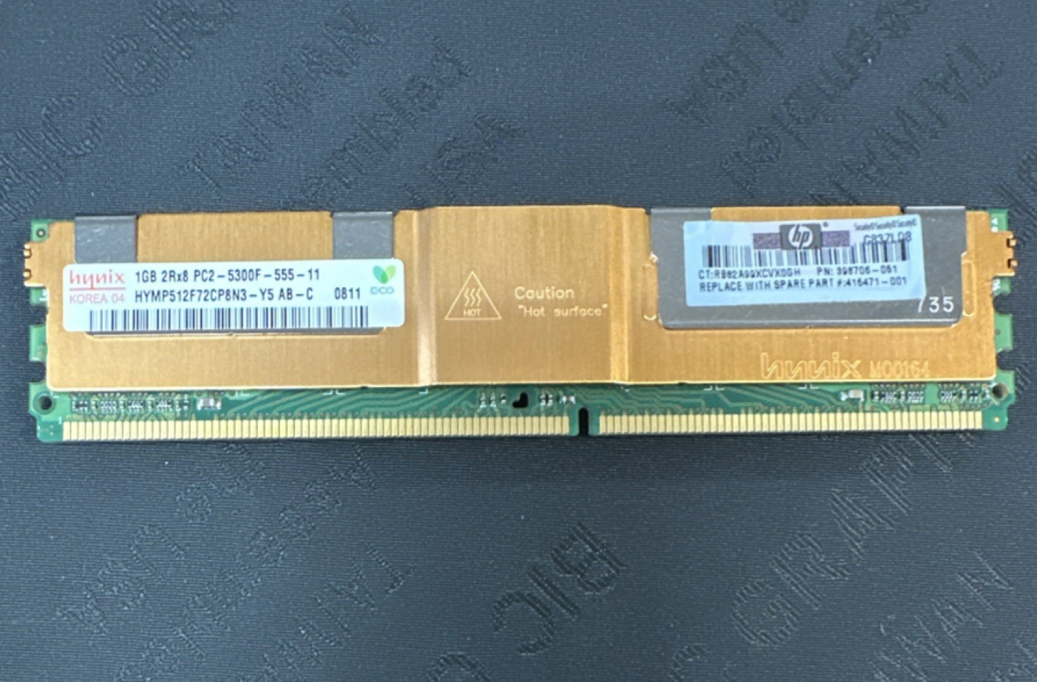 HP 416471-001 398706-0511gb (1X1GB) PC2-5300 DL 360/380