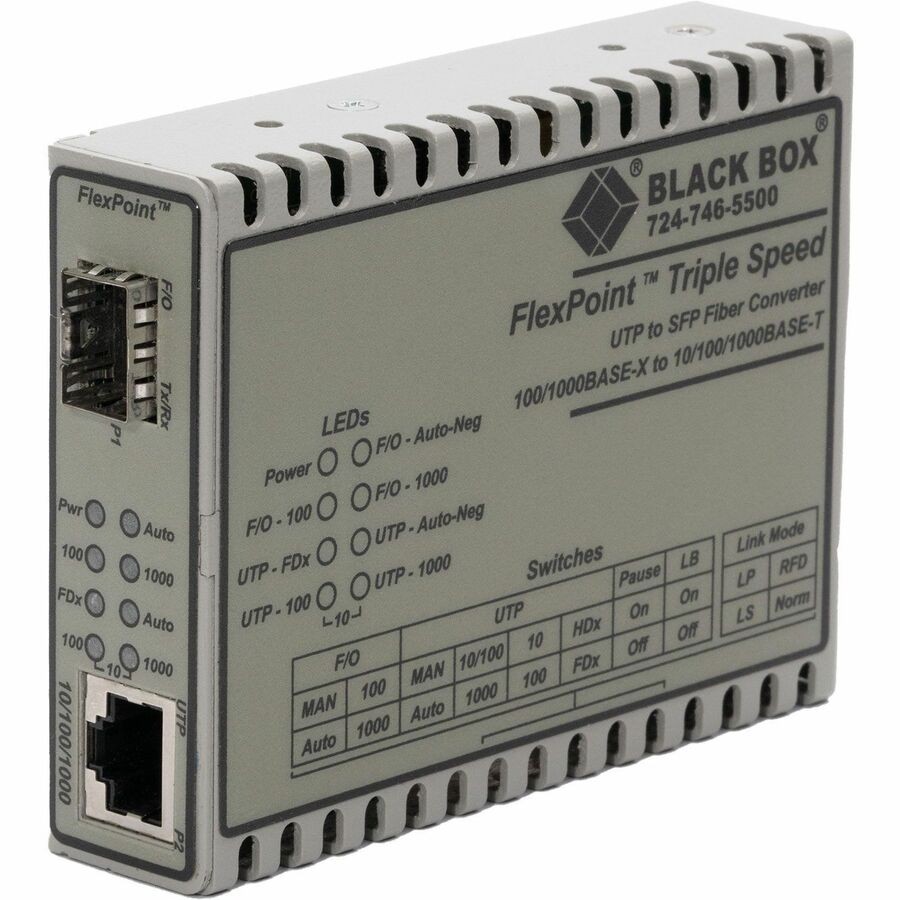 Black Box FlexPoint LMC1017A-SFP Transceiver/Media Converter