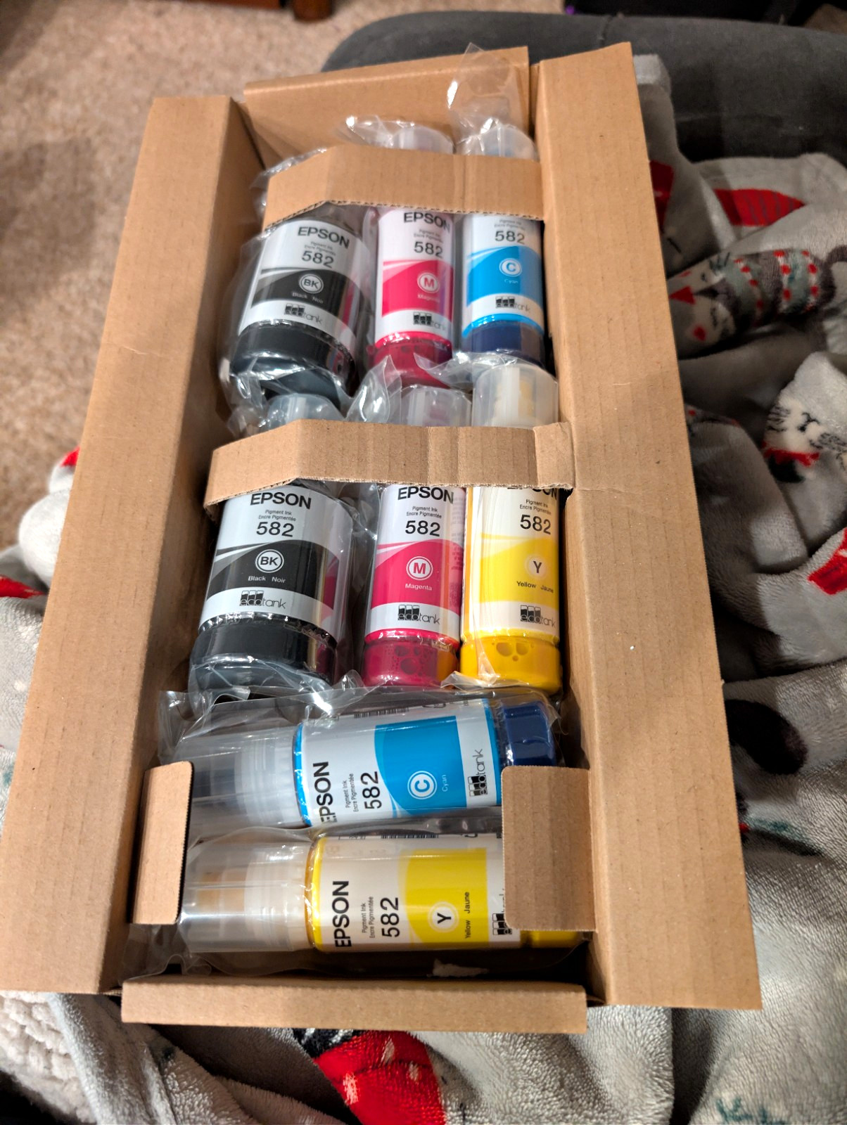 Epson EcoTank 582 Inkjet Refill Bottle Set 582 Black Cyan Magenta Yellow 2 Sets