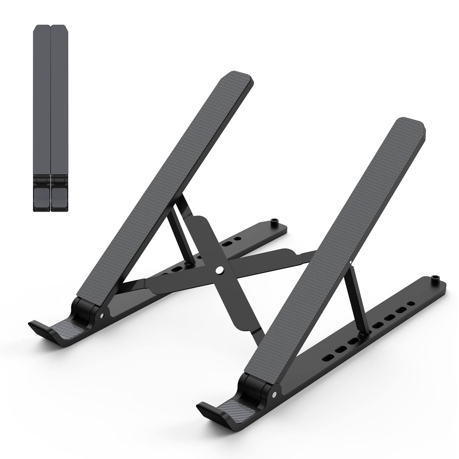 Laptop Stand for Desk, Adjustable Laptop Riser, Black