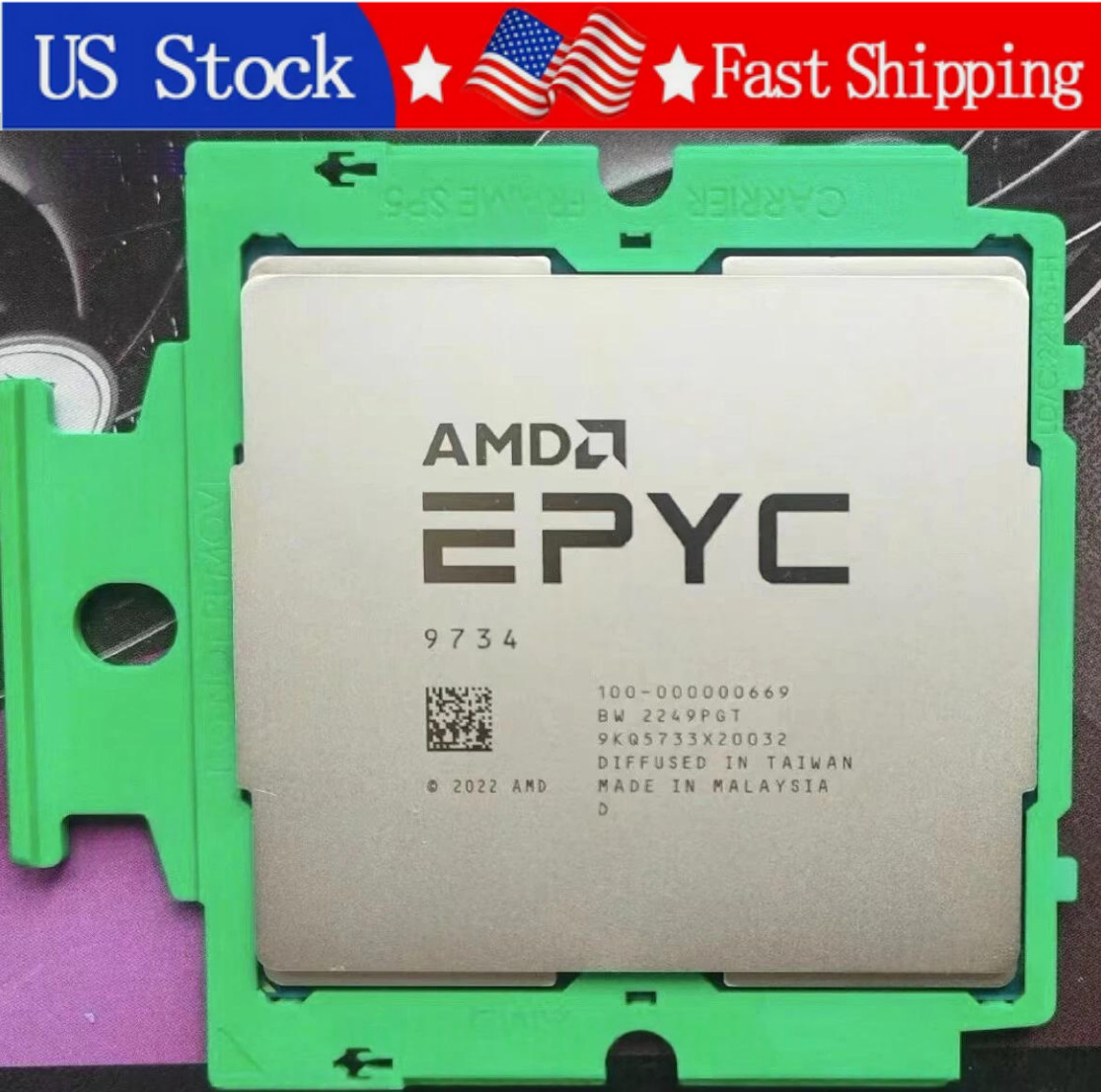 New AMD EPYC 9734 Genoa ZEN4 SP5 2.2-3.0GHz 112 Core 224 Thread 256MB Unlocked