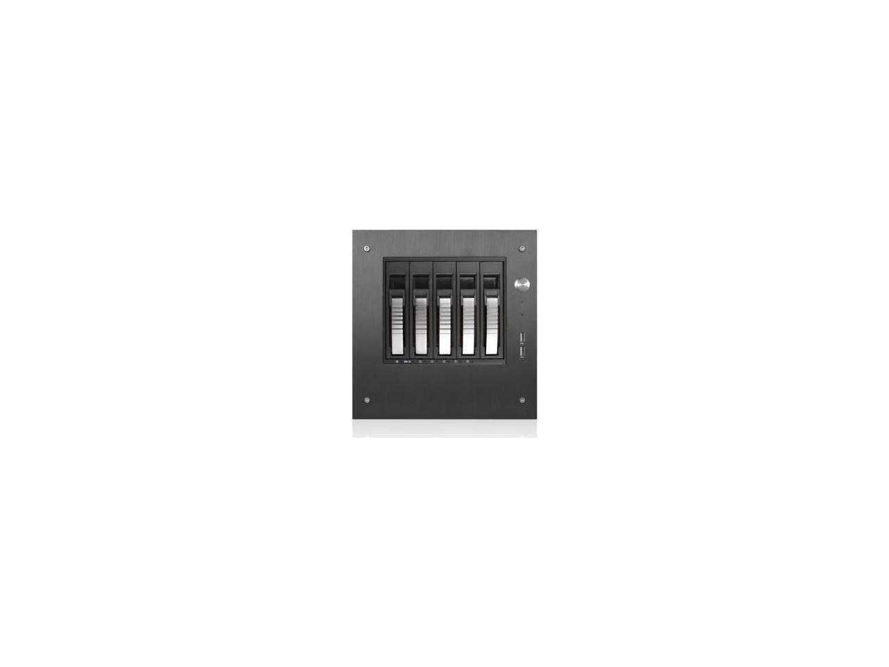 iStarUSA S-35-B5SL Black Aluminum / Steel Tower Compact Stylish 5 x 3.5" Hotswap