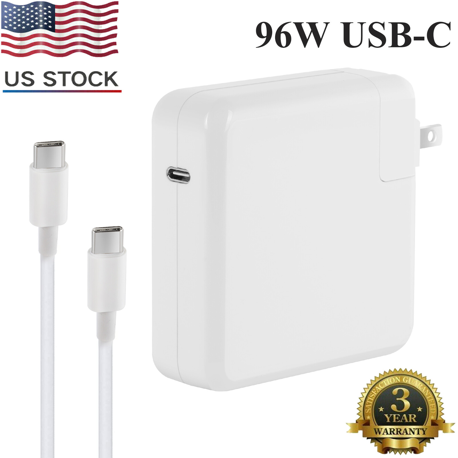 96W USB C Type C Adapter Charger for MacBook Pro A1708 2016 2017 2018 2019 2020