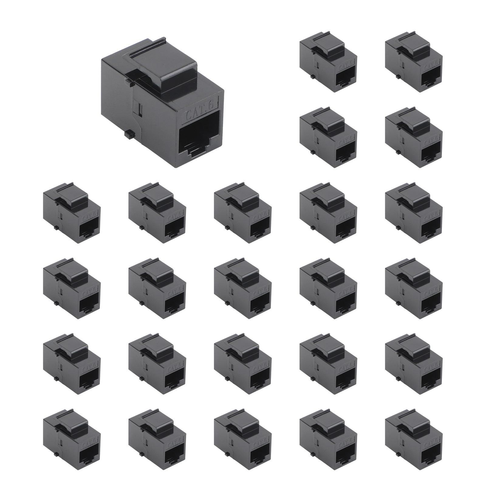 25PCS CAT6 Keystone RJ45 Female to Female Gigabit Ethernet Coupler