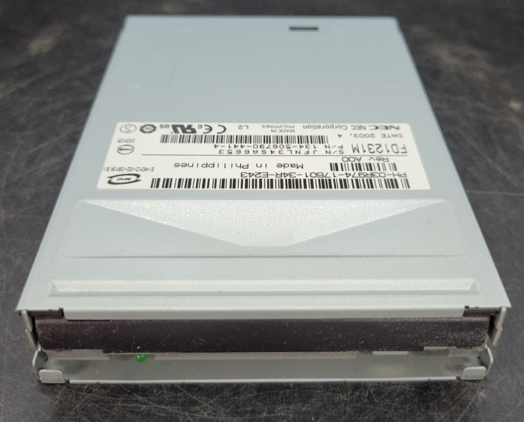 NEC FD1231M Internal 3.5" Floppy Drive Black Bezel 134-506790-441-4