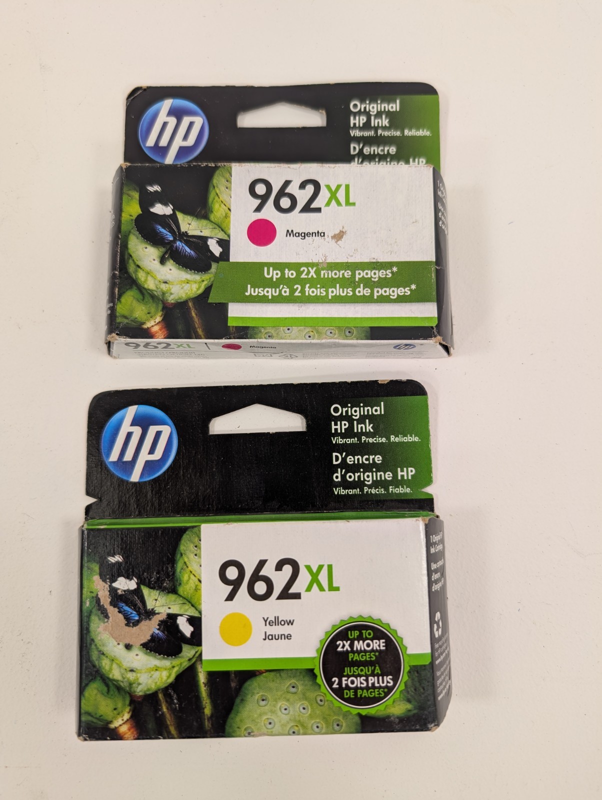 New-pack of 2, HP 962XL Genuine/Original , Magenta and Yellow Exp 2021. 2023