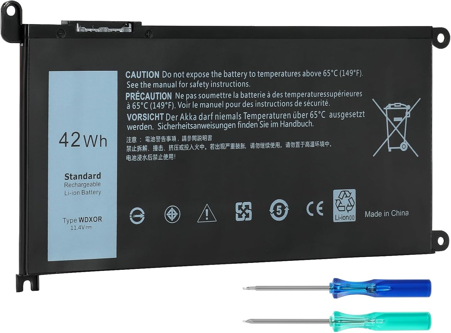 42WH WDX0R Replacement Laptop Battery for Dell Inspiron 13 15 5000 7000 Series