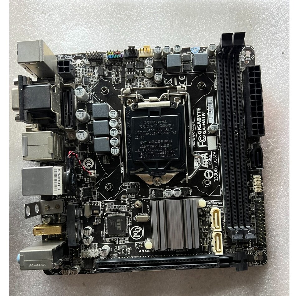 For Gigabyte GA-H81N Desktop Motherboard LGA1150 Intel H81 DDR3 Mini-ITX Test OK