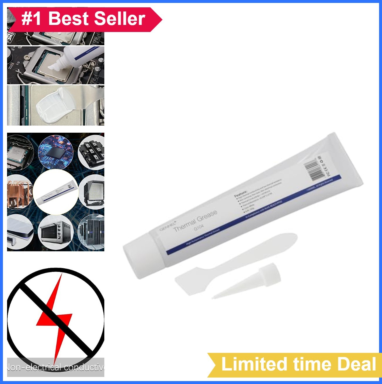 Thermal Paste 100g White Non Conductive High Temp Resistant for CPU GPU