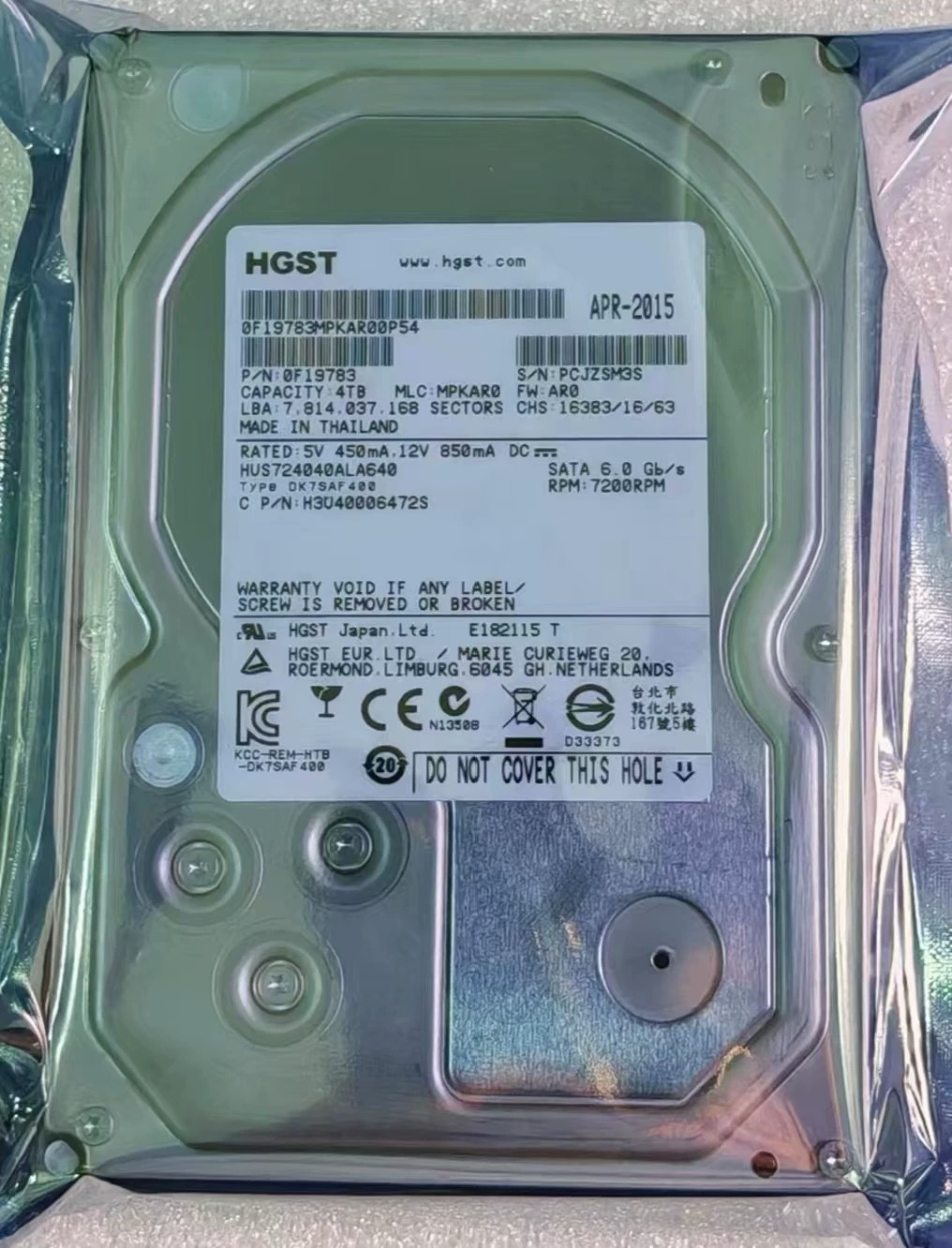 FOR HGST Ultrastar HUS724040ALA640 7200RPM 4TB 64MB 3.5" Enterprise Hard Drive