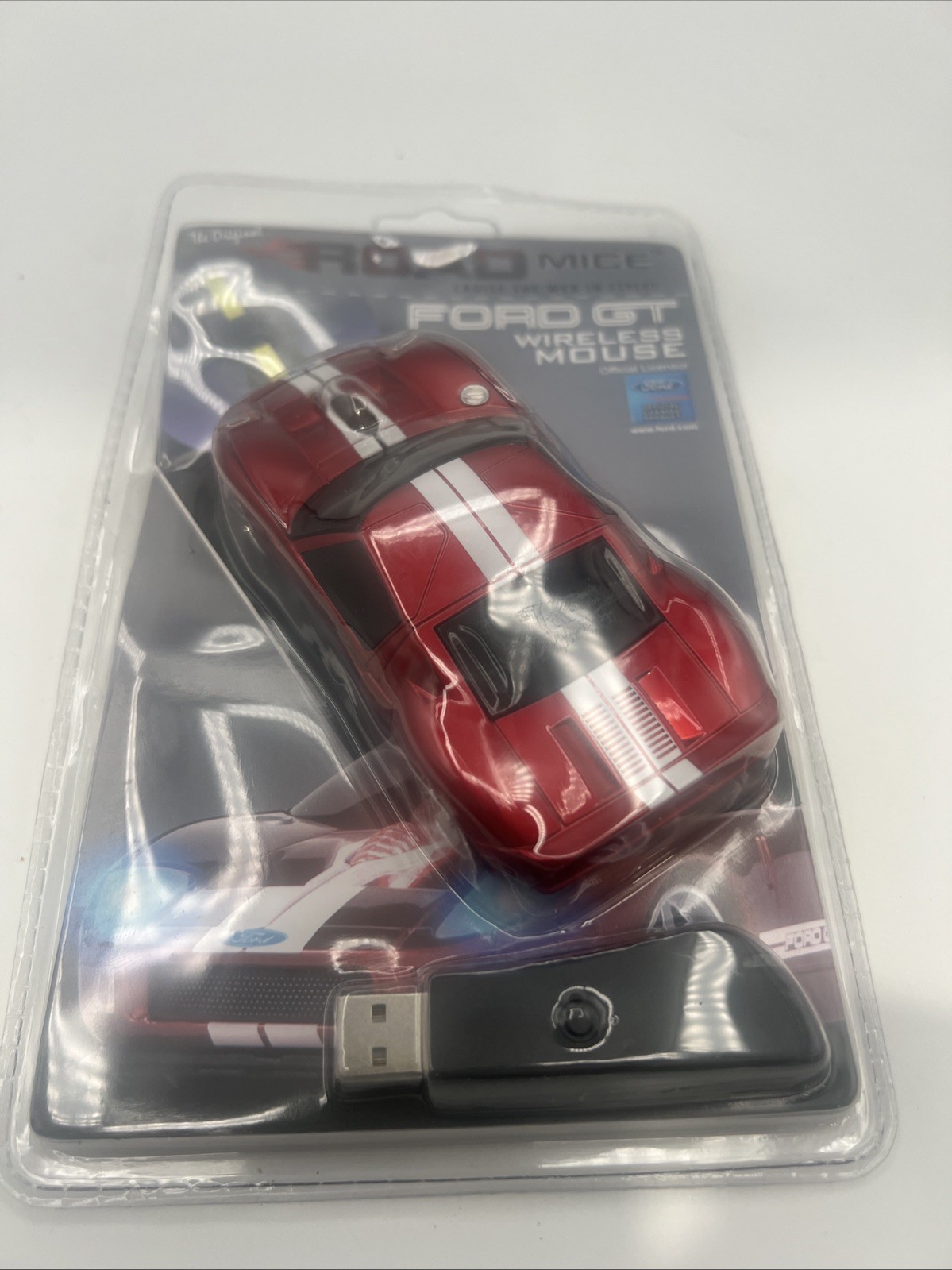 The Original Road Mice Wireless Red/White Stripes Ford GT Ford Official NEW