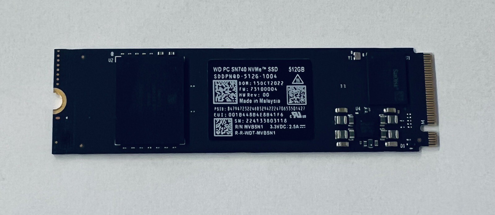 Western Digital SN740 512GB NVMe™ M.2 2280 SDDPNQD-512G-1004