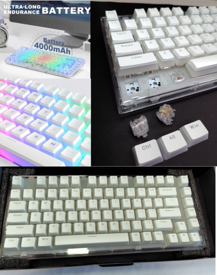 Yunzii X75 Pro Mechanical Keyboard 75% Layout Gasket Structure Us Layout