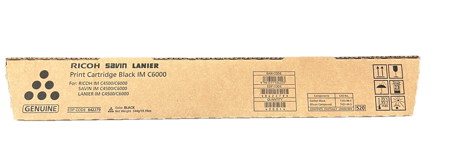 NEW Ricoh Savin Lanier 842279  Printer Cartridge IM C6000 BLACK Toner  OEM NEW