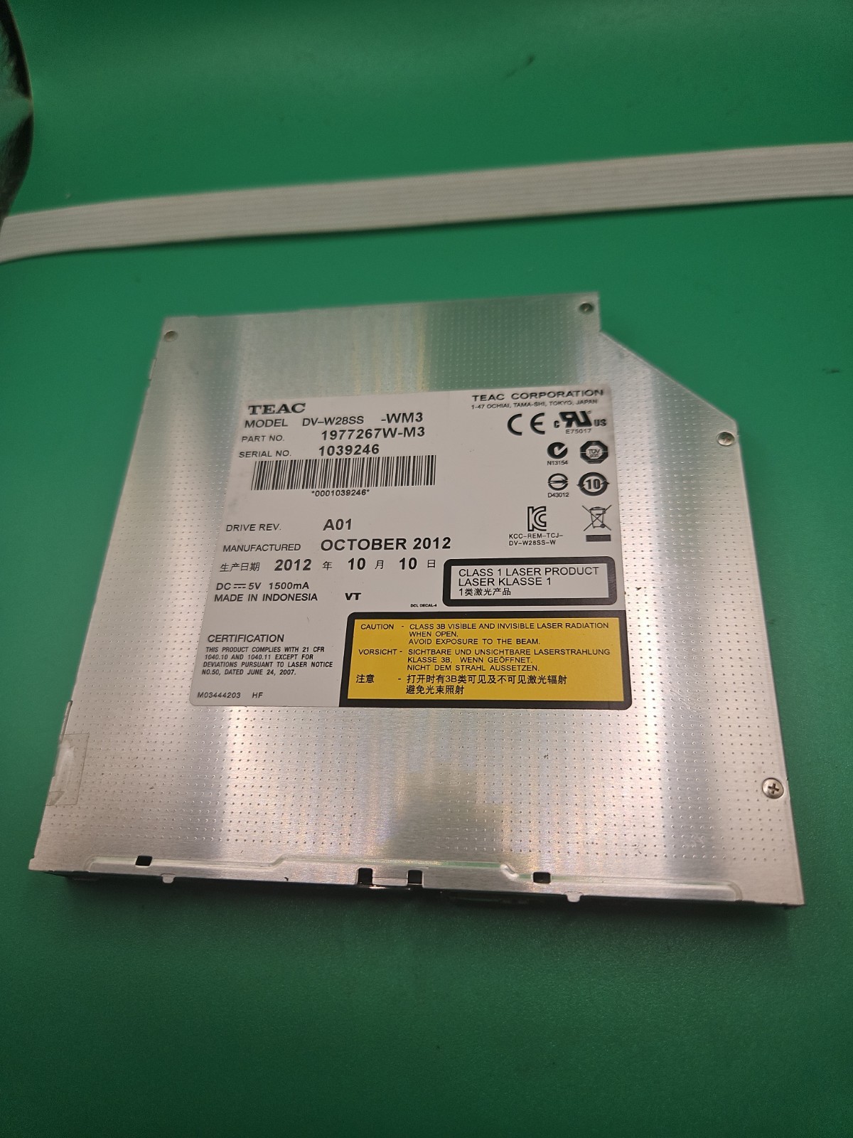 TEAC DV-W28SS DVD SuperDrive Super Multi 8X DVDRW Rewriter 24X CD-RW Burner