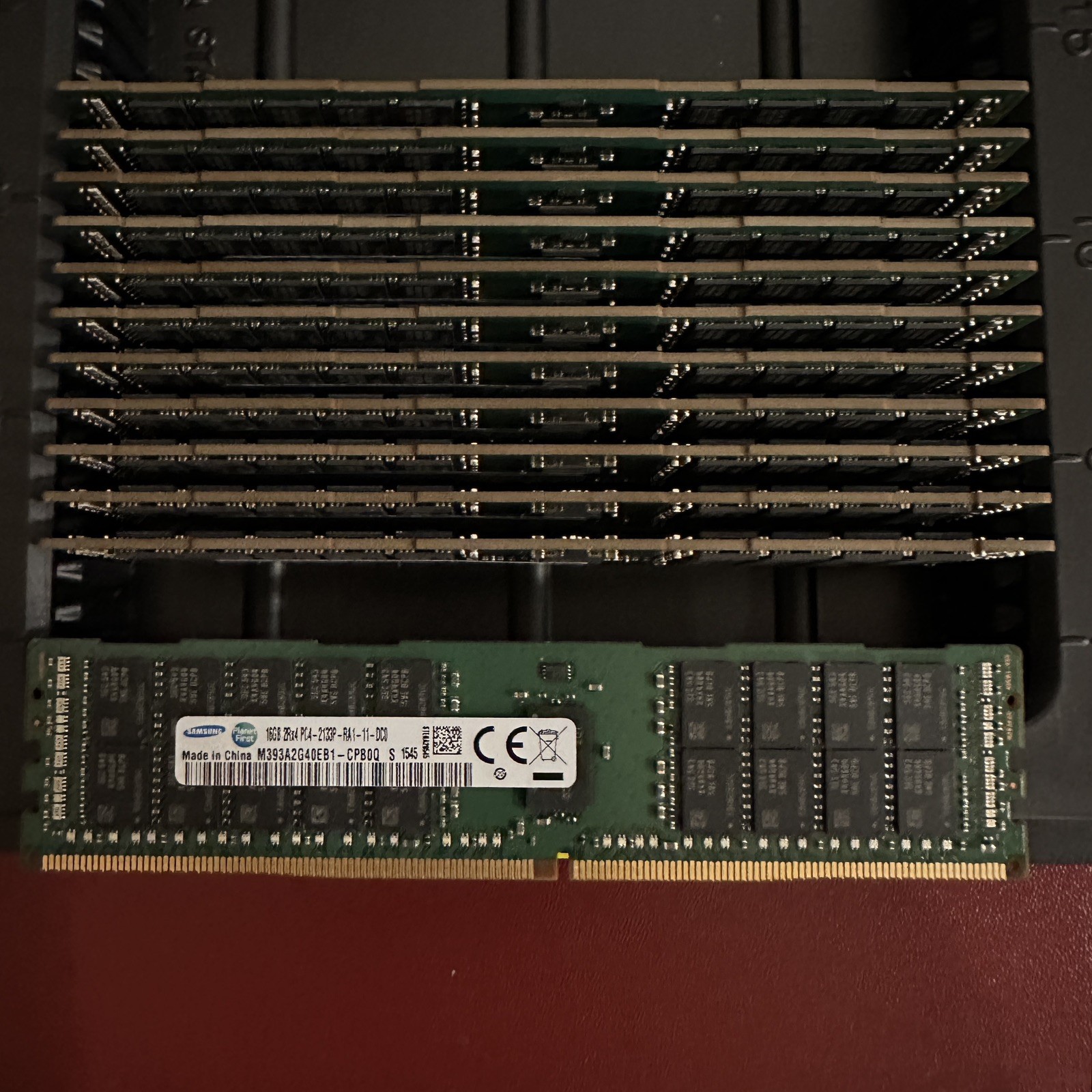 Lot of 12 - 16GB Samsung DDR4-2133 ECC RDIMM 2Rx4 M393A2G40EB1-CPB0Q (TESTED)