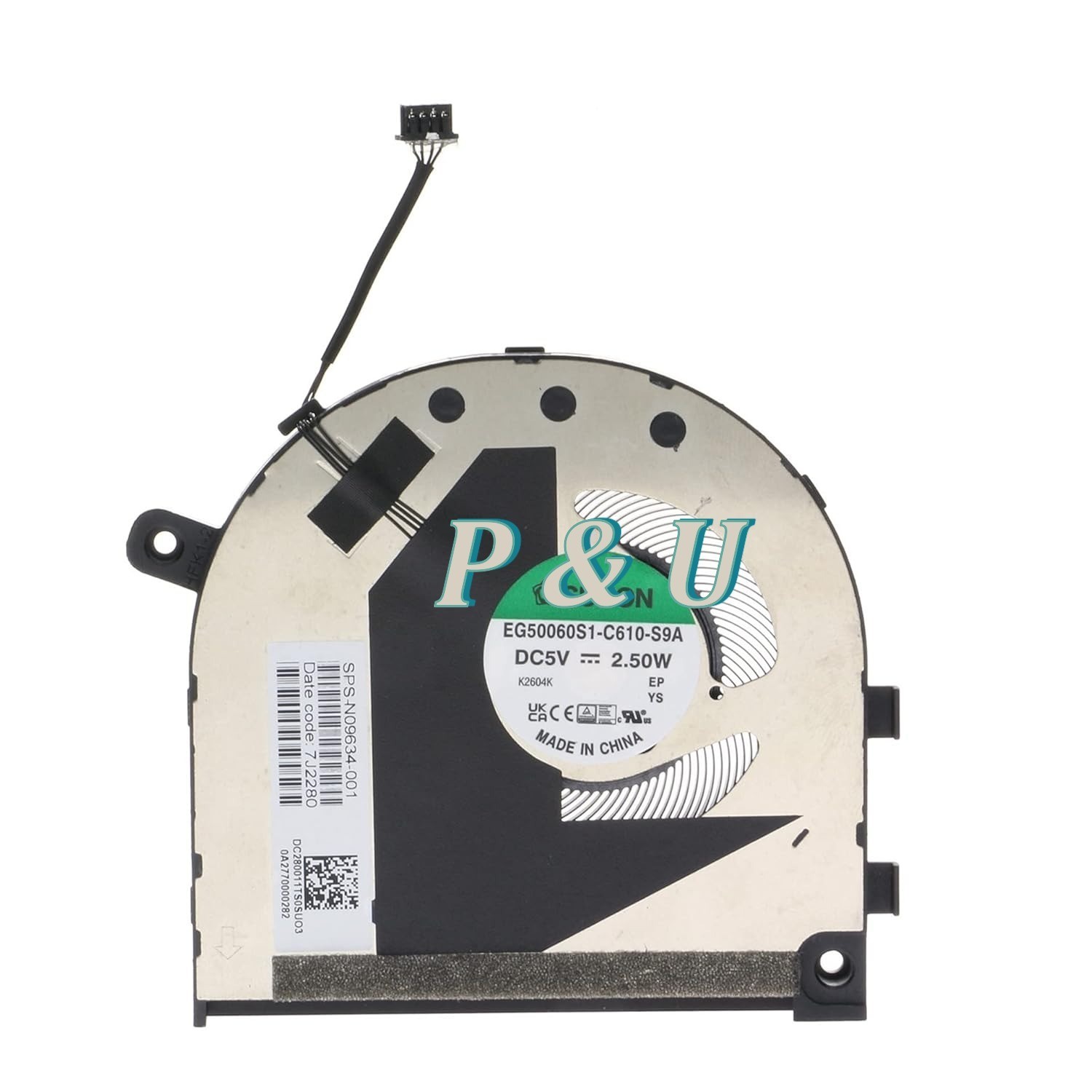 HP ENVY X360 15-EW 15-EY N09634-001 EG50060S1-C610-S9A DC5V 2.5W GPU Cooling Fan