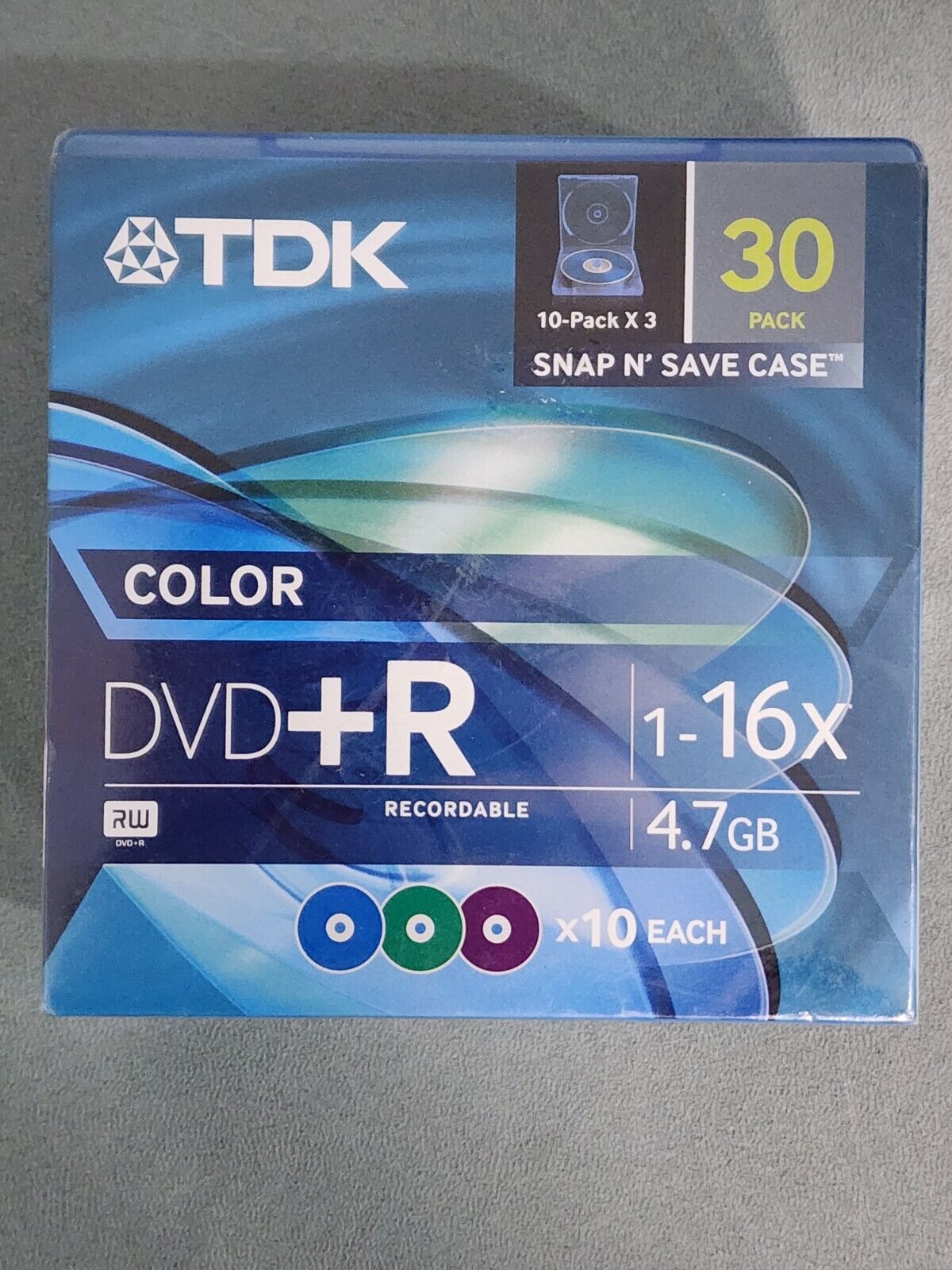 TDK DVD+R 16x 4.7 GB 30 PACK DVD Recordable Sealed NEW