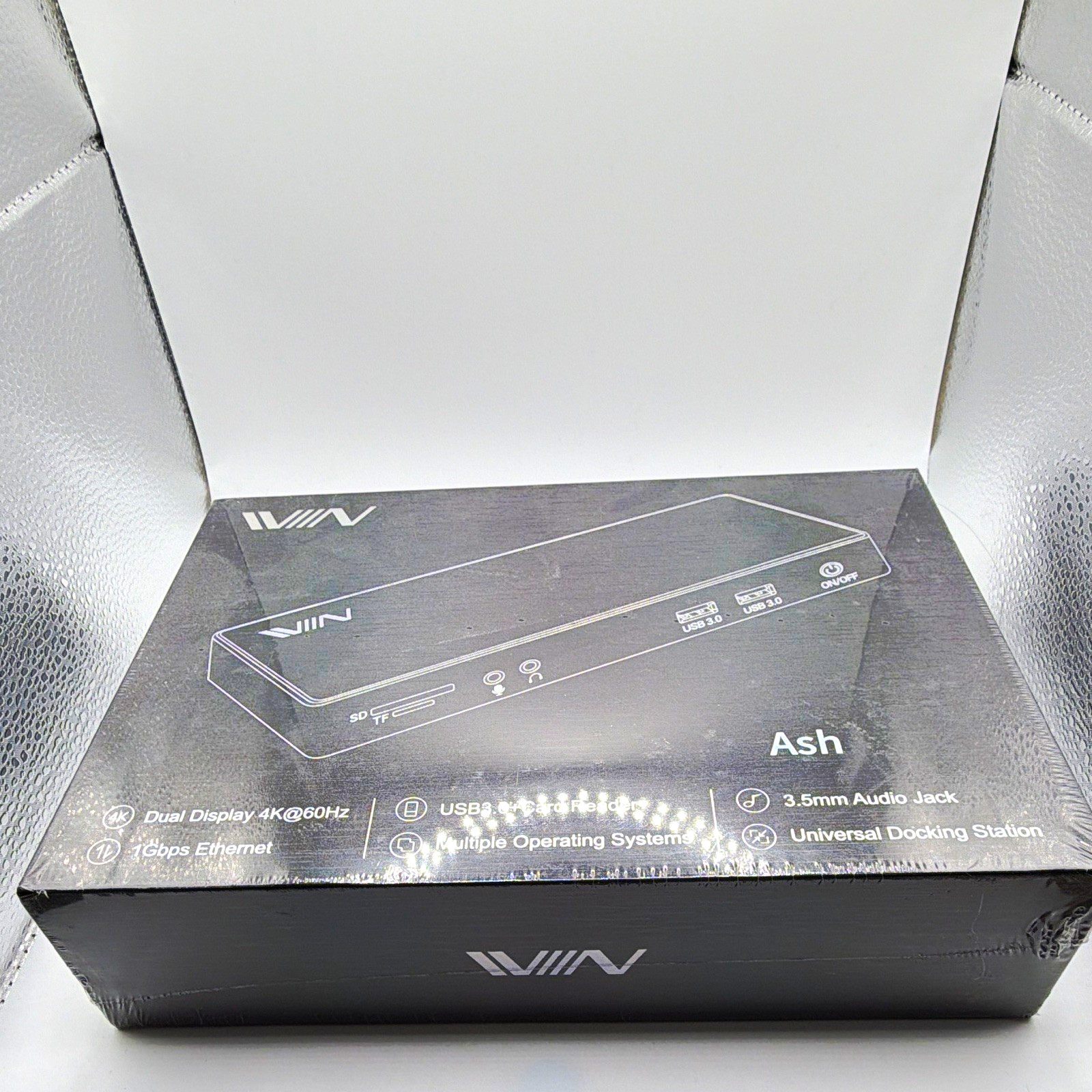 IVIIN D6902 Ash Docking Station USB 3.0 3.5mm Audio, Card Reader