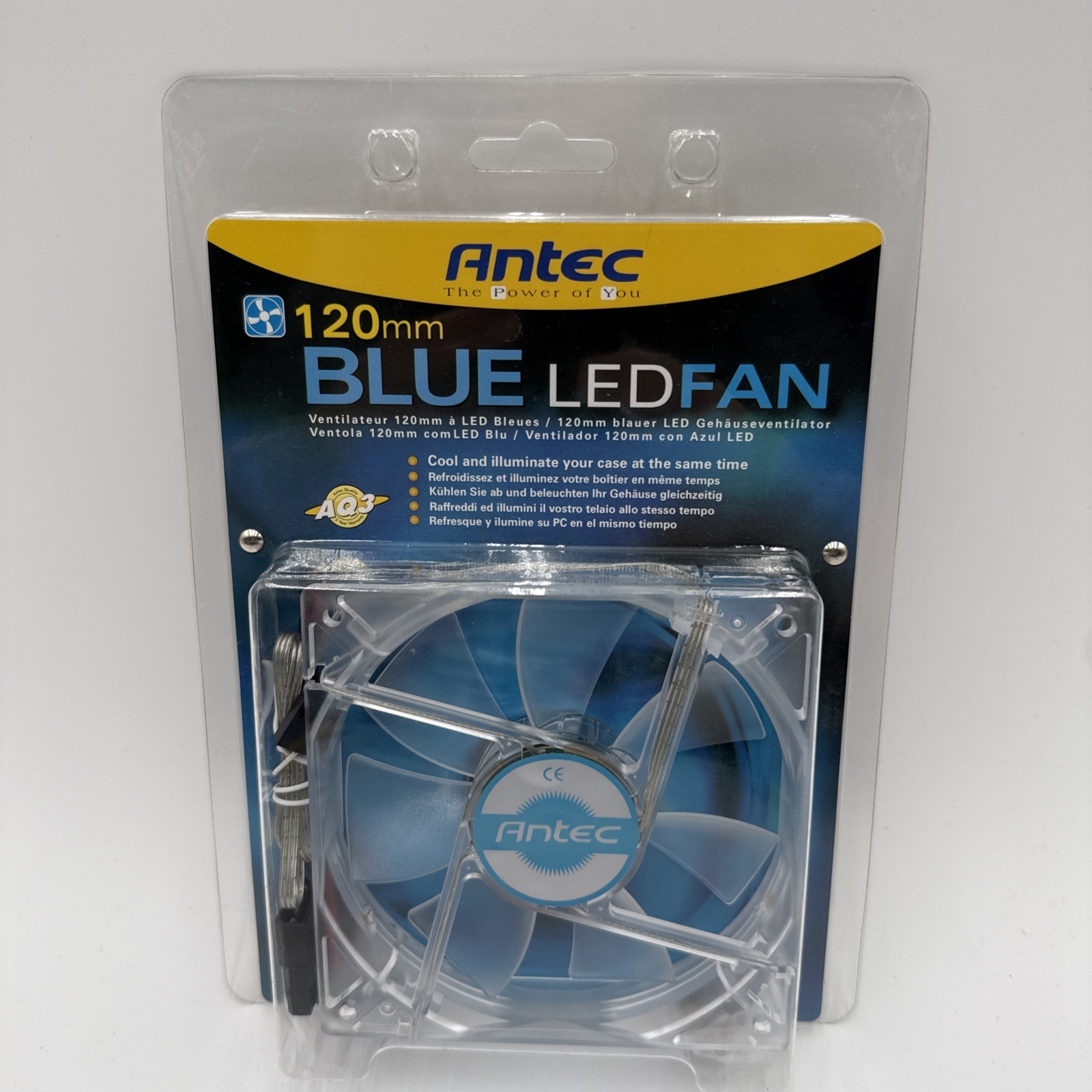 NEW NIB Antec 120mm Blue LED Speed Monitoring Computer PC Fan 3 or 4 Pin Tricool