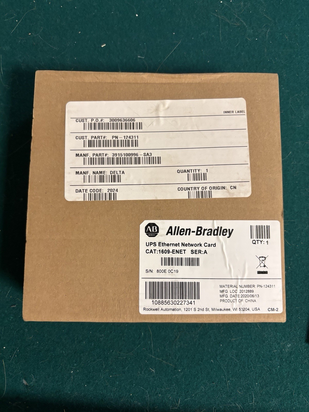 Allen-Bradley 1609-ENET UPS Network Card Series A