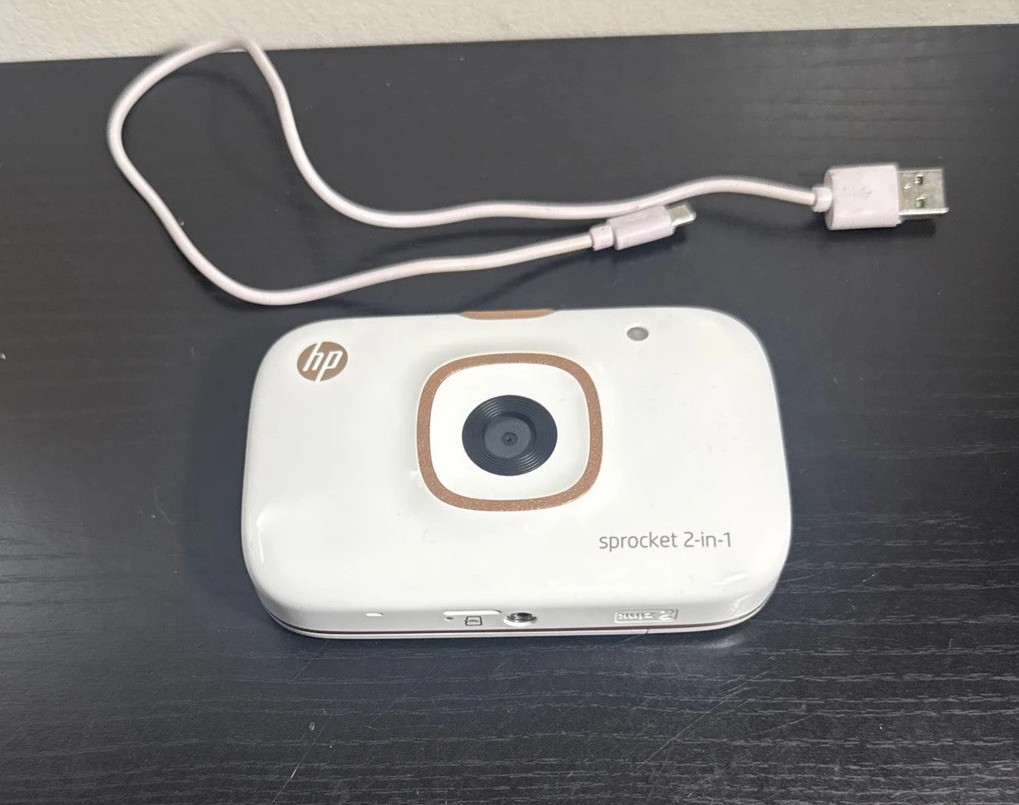 HP Sprocket 2-in-1 Instant Camera & Photo Printer White Rose Gold VCVRA-1714