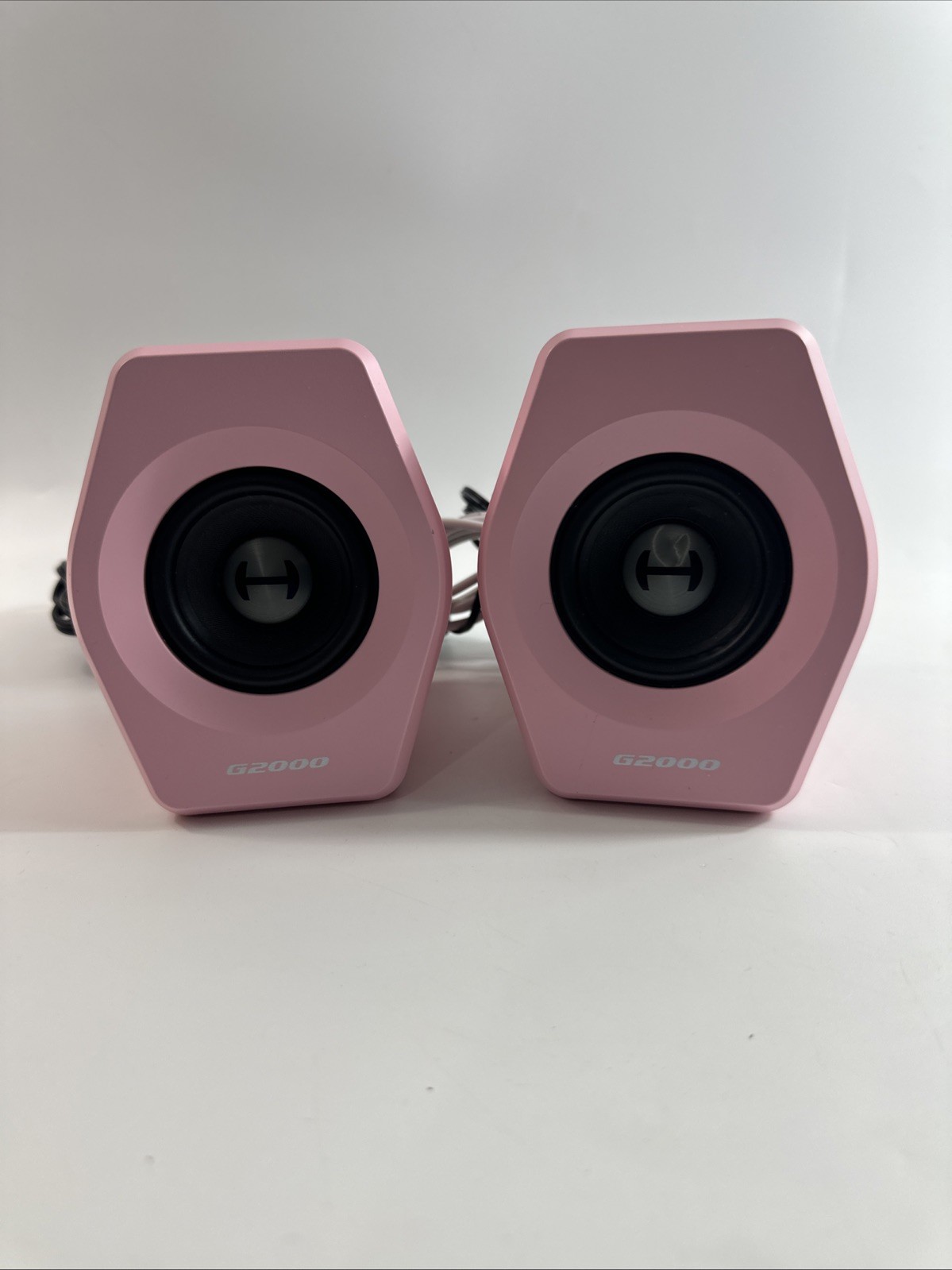 Edifier G2000 RGB Gaming Computer Speakers USB AUX Bluetooth Tested Works PINK