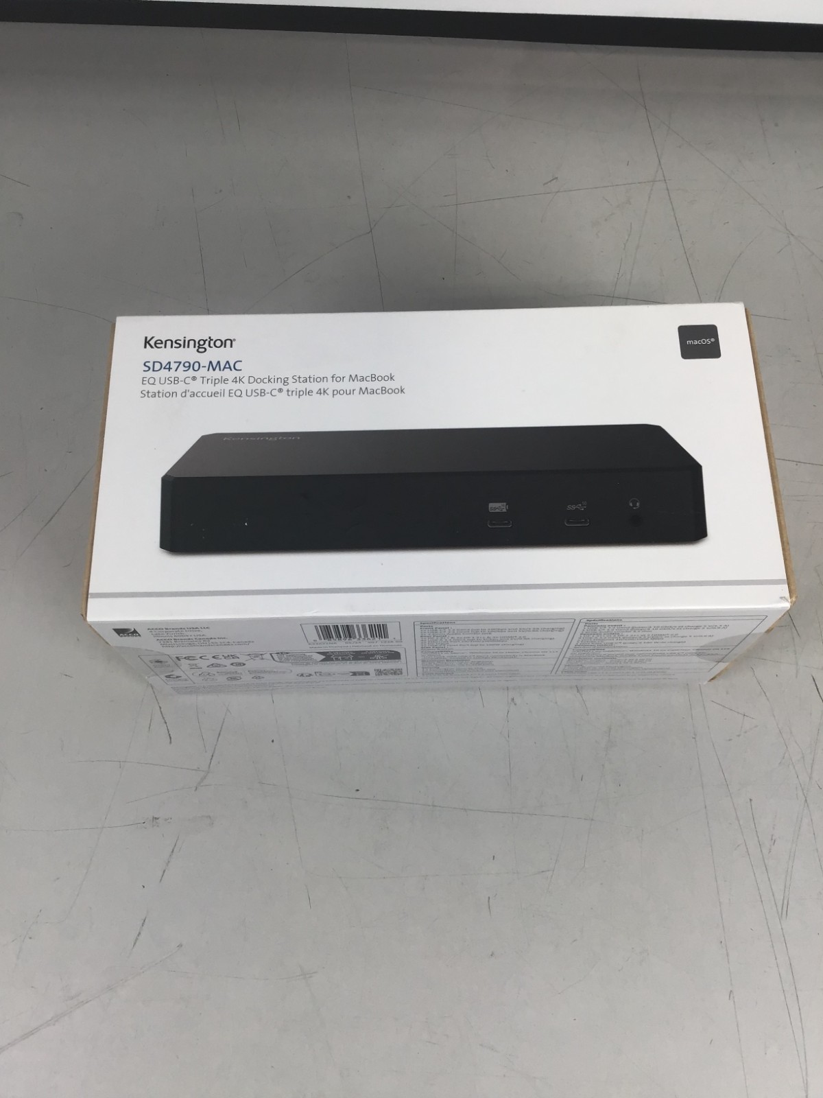 Brand New Kensington SD4790-MAC EQ USB-C Triple 4K Docking Station - MacBook ~