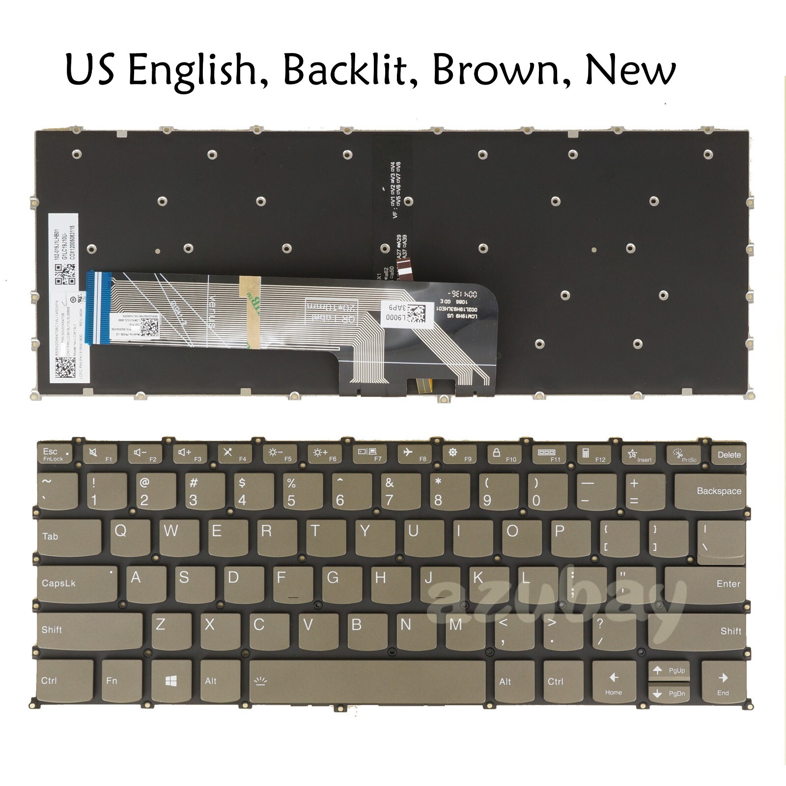 Keyboard For Lenovo IdeaPad 1-14IJL7, 14s-IAU7, 5 Pro-14ITL6, 5 14IAL7, Backlit