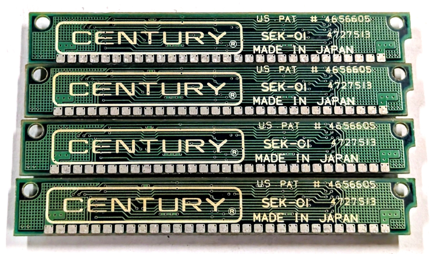 Vintage 1MB 30-Pin SIMM Toshiba Chips Century SEK-01 70ns 5V RAM (Set of 4)