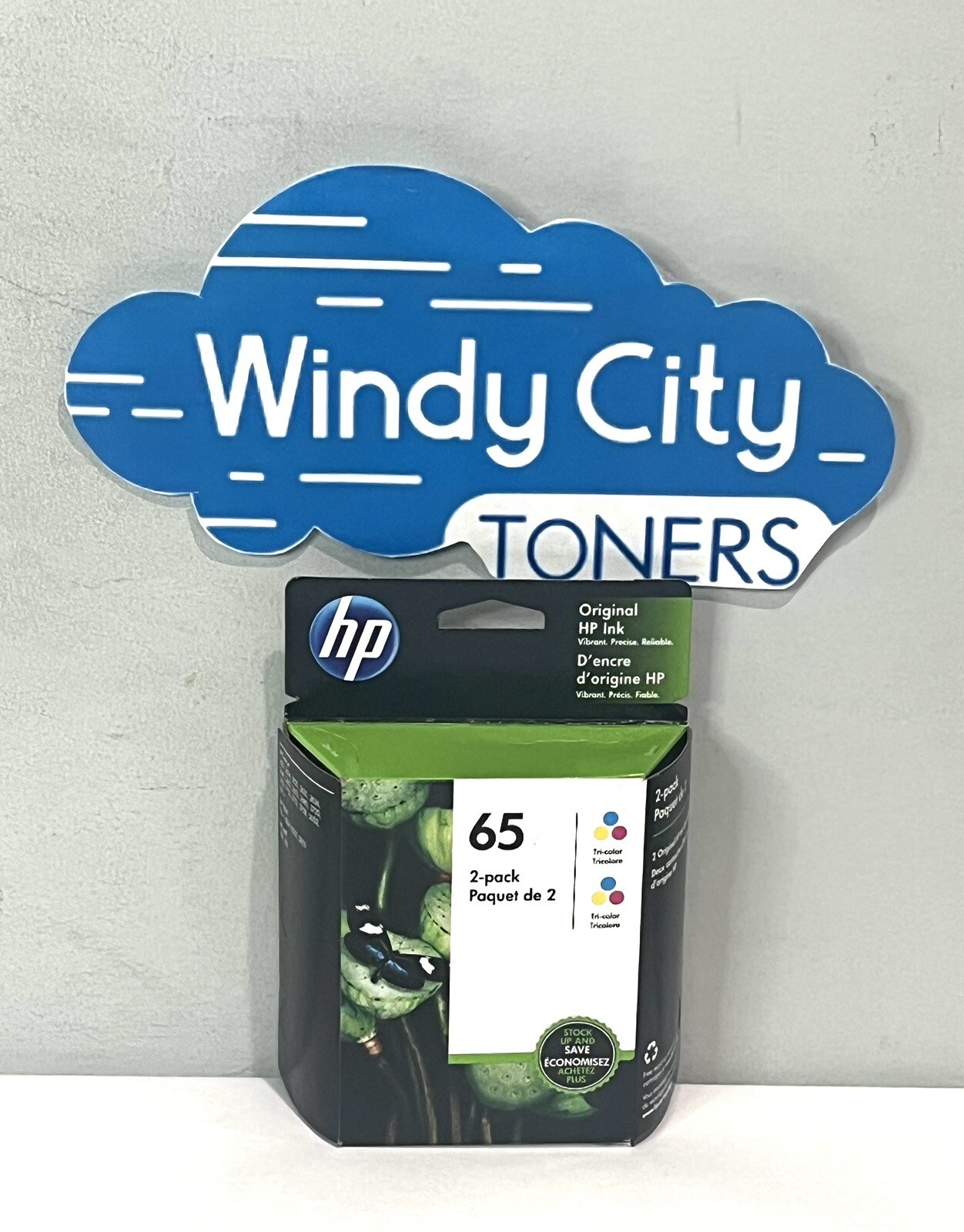 Genuine HP 65 Tri-color 2 Pack Ink Cartridges 6ZA56AN For HP 2640 3755 5030 NEW
