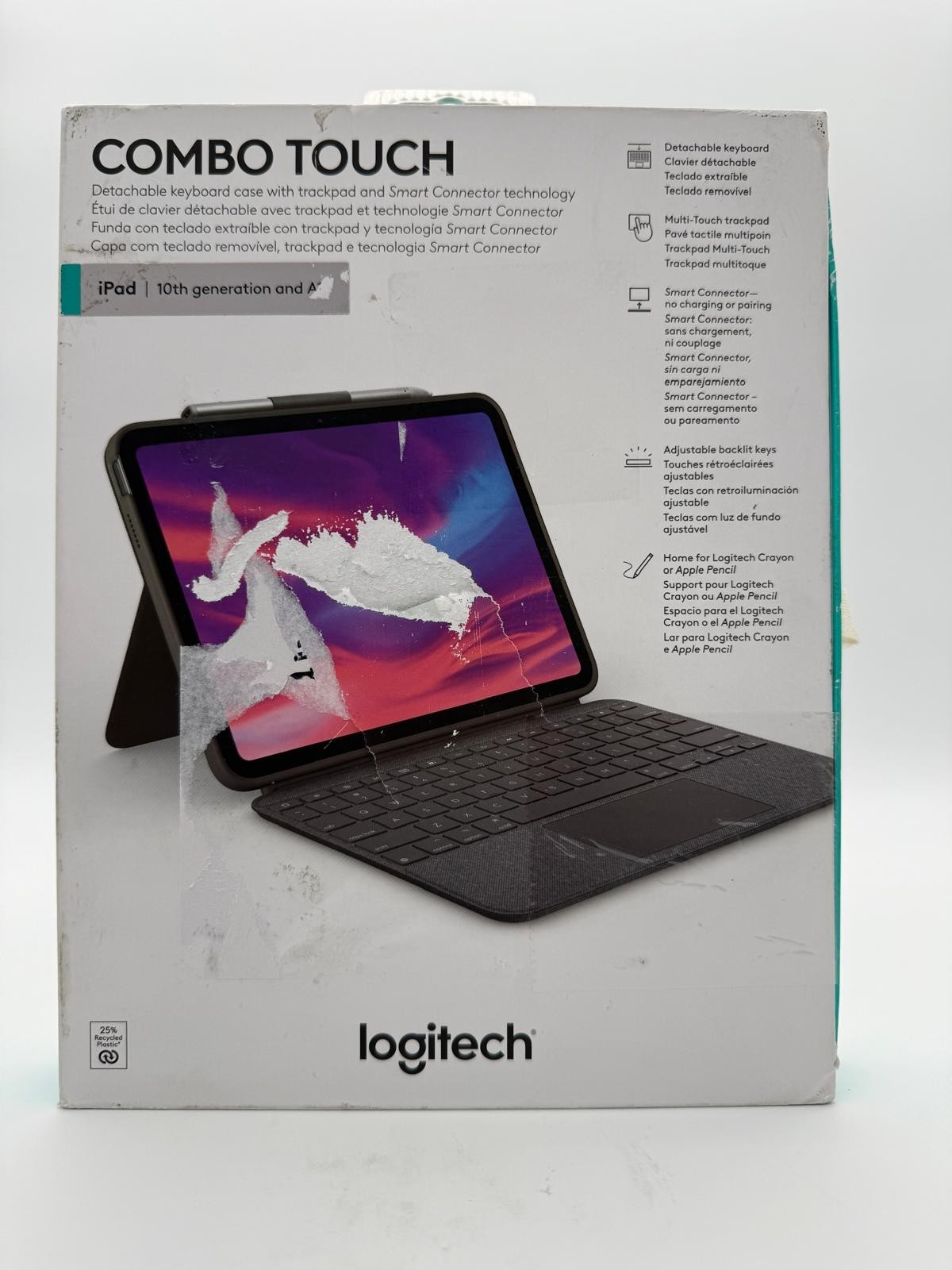 Logitech Combo Touch For iPad 10th Gen and A16 -Oxford Gray (s1)
