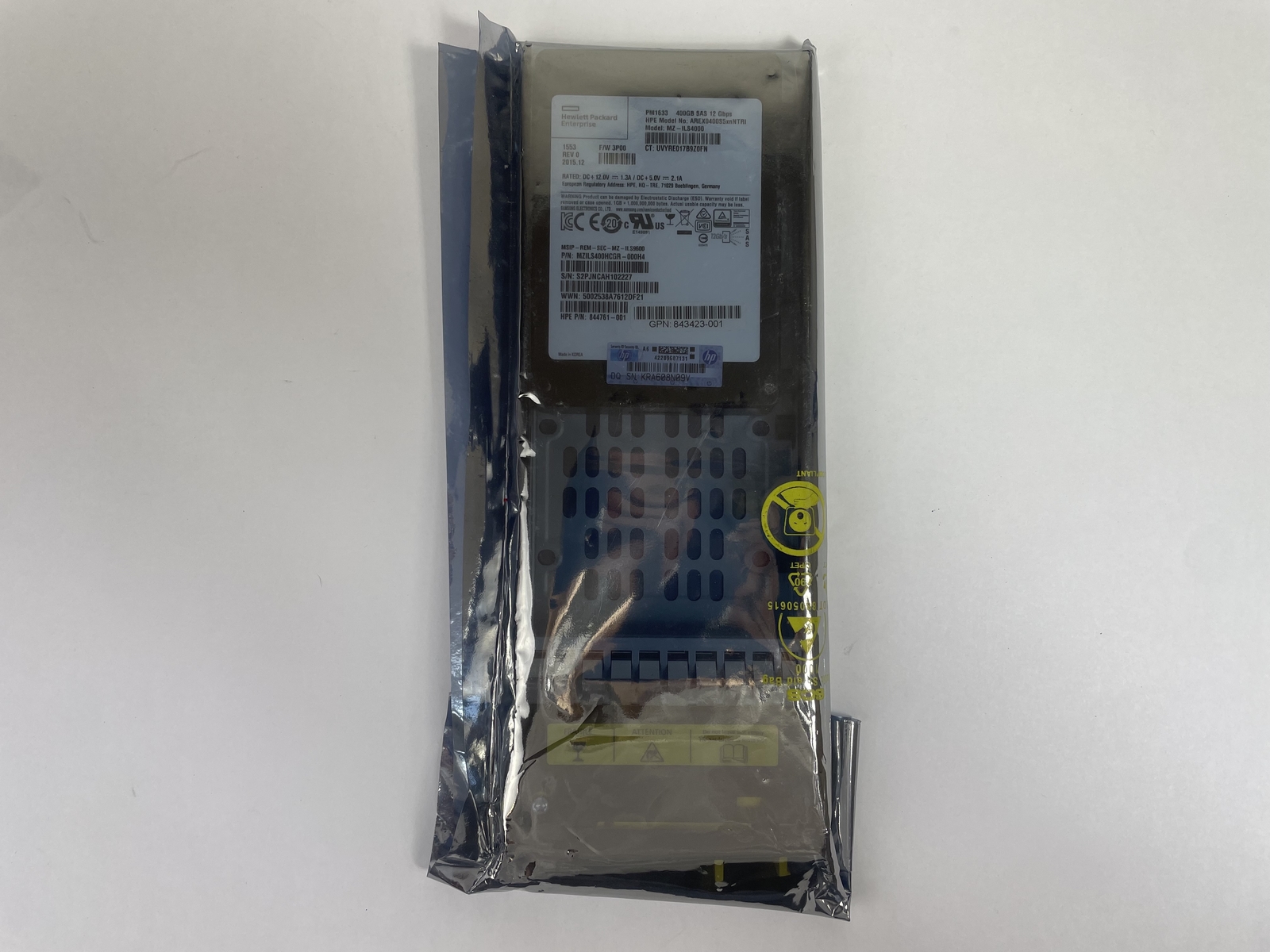 HPE 844283-001 Samsung MZILS400HCGR-000H4 PM1633 400GB SAS SSD