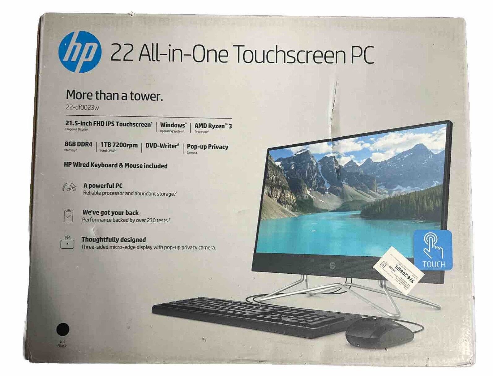 HP 22-df0023w 21.5 inch (1TB, AMD Ryzen 3, 2.60GHz, 8GB) All-In-One PC BRAND NEW