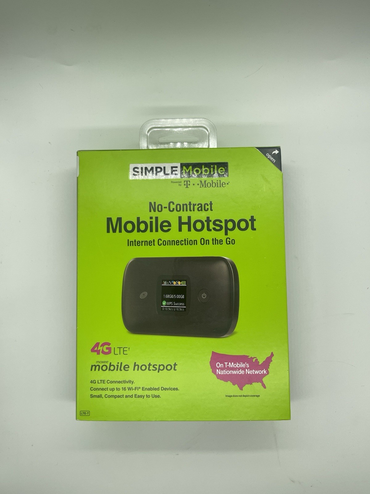 Simple Mobile Moxee 4G LTE Prepaid Mobile Hotspot Locked Black 256MB 