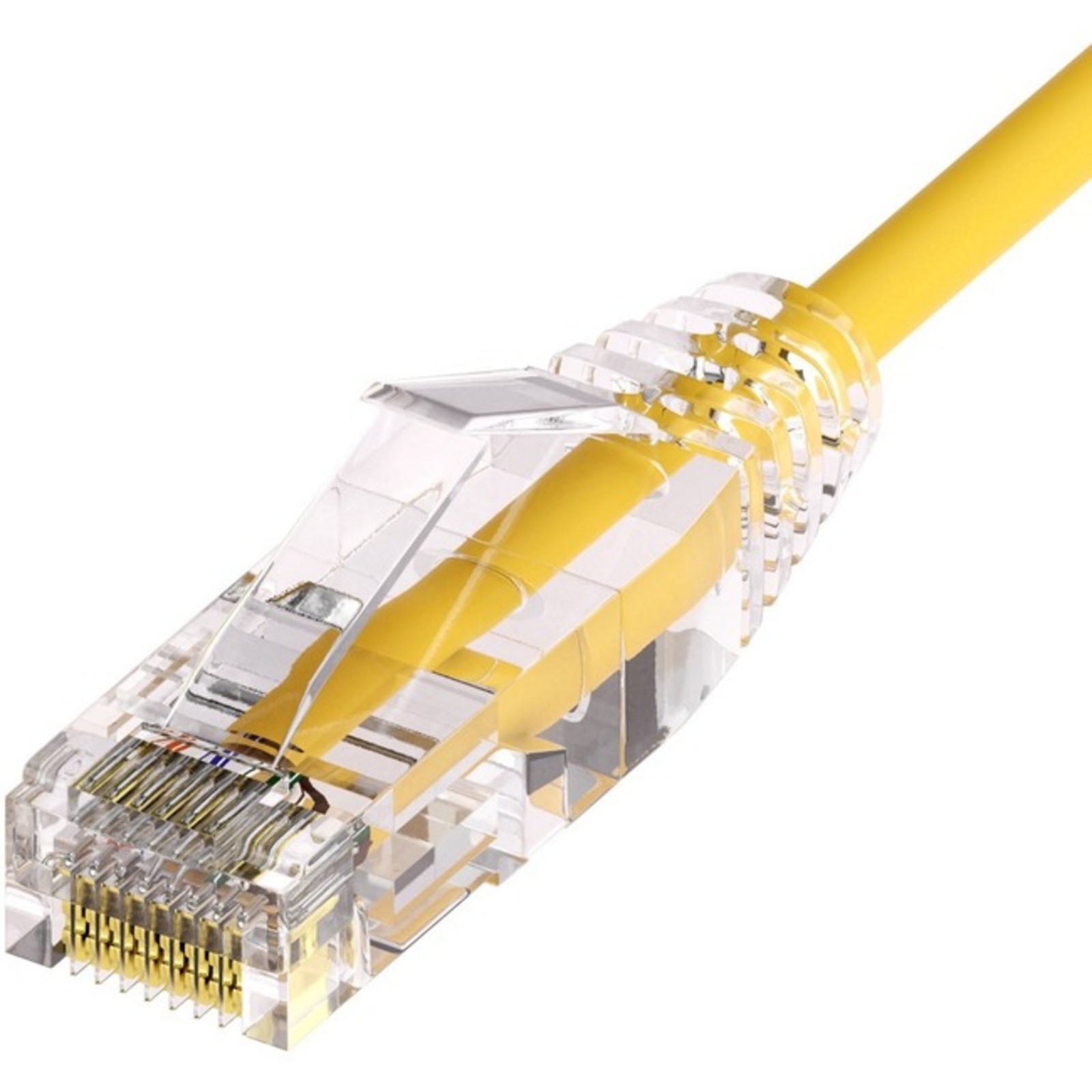 Unirise - CS6A-25F-YLW - Unirise ClearFit Slim 28AWG Cat6A Patch Cable,