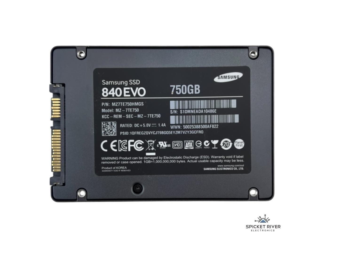 Samsung 840 EVO MZ-7TE750 750GB SATA 6Gb/s 2.5" Solid State Drive SSD