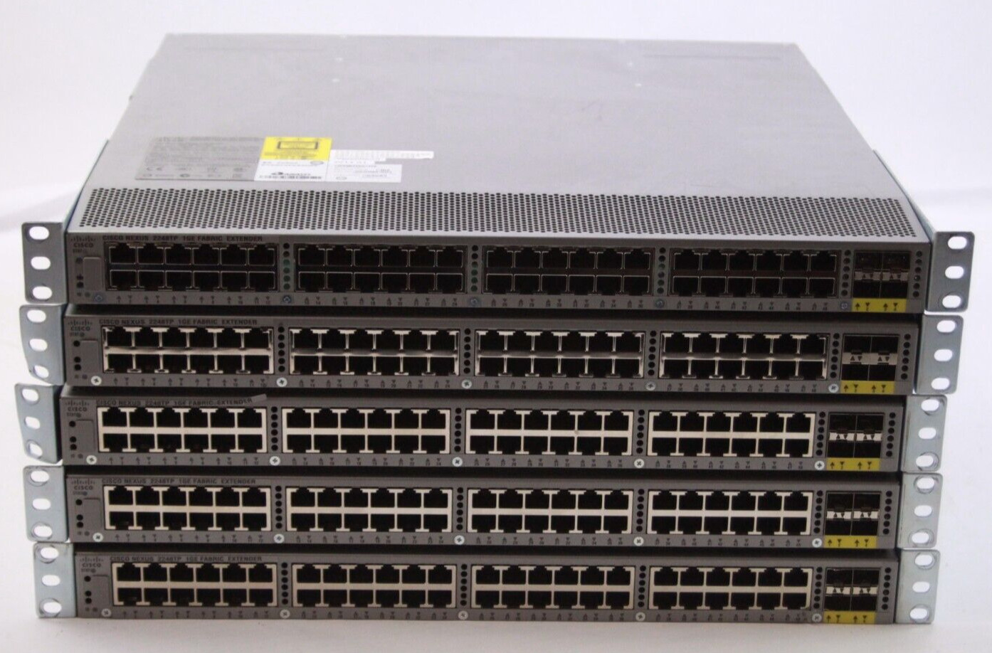 Lot of 5 Cisco Nexus 2248TP 48-Port Fabric Extender Switch N2K-C2248TP-1GE
