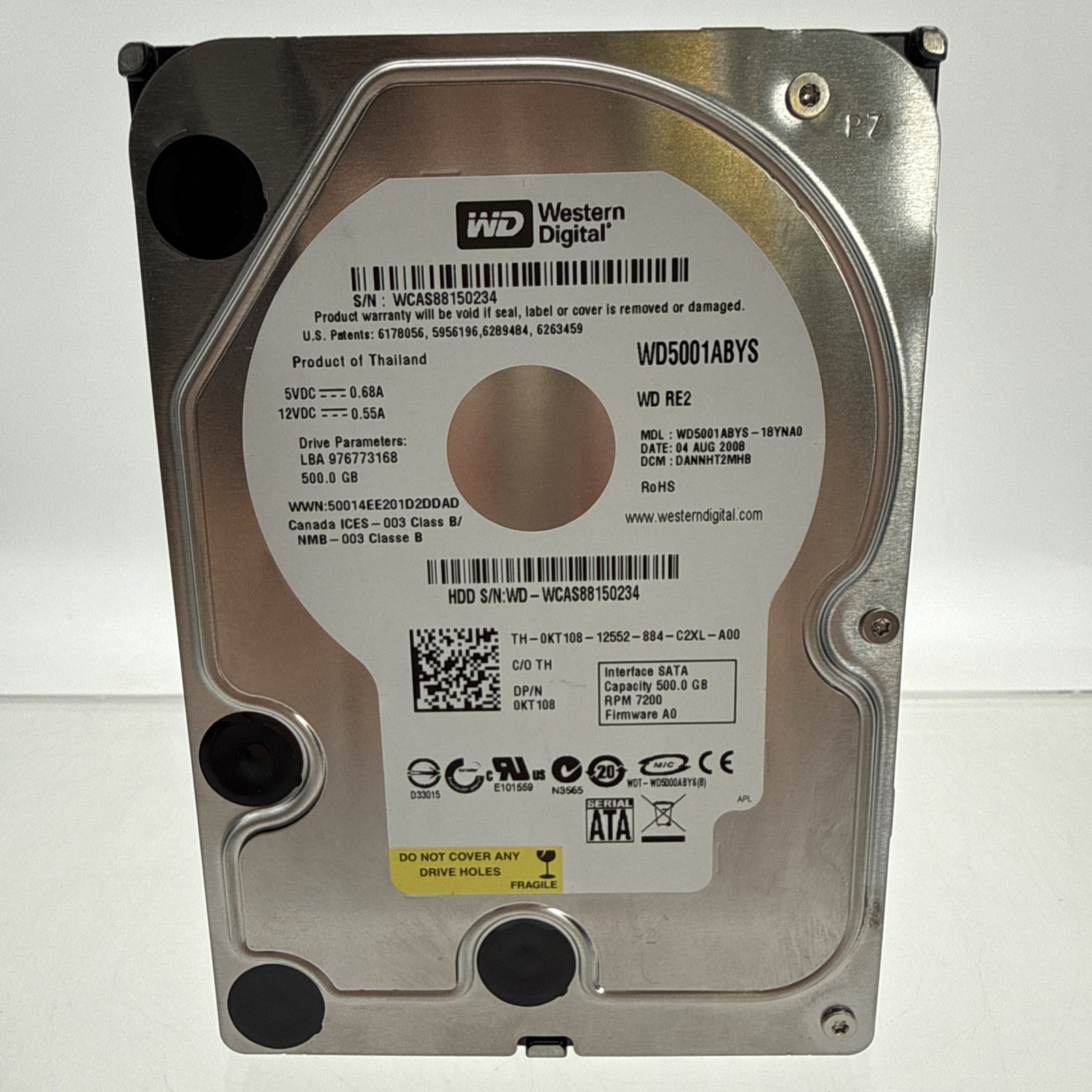 Western Digital 500GB 3.5" HDD wd5001abys