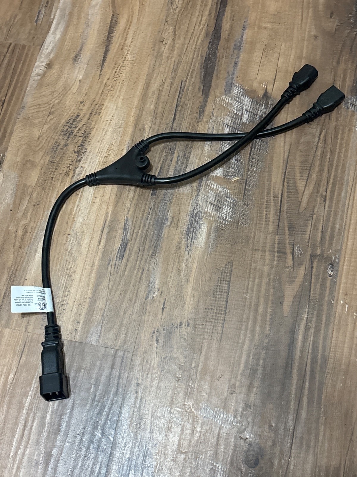 C20 Male to DUAL C13 Female Y Splitter Power Cable 2,ft 14AWG for ASIC Mining