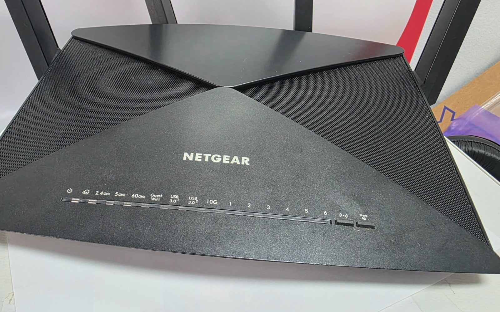Netgear R9000 Nighthawk X10 AD7200 Smart Wi-Fi Router 10GLAN SFP+ no ac adapter