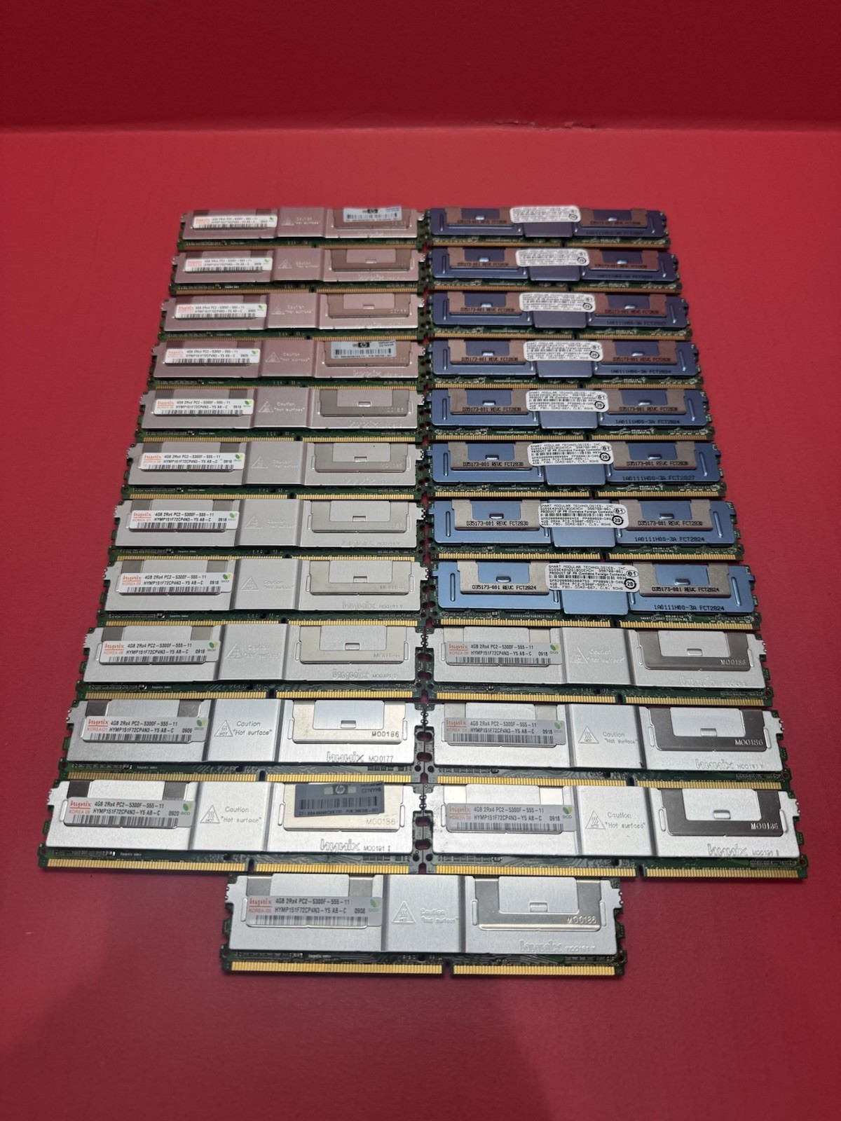 Lot of 23 4GB 2Rx4 PC2-5300F 555 Server Memory Mix Brand 