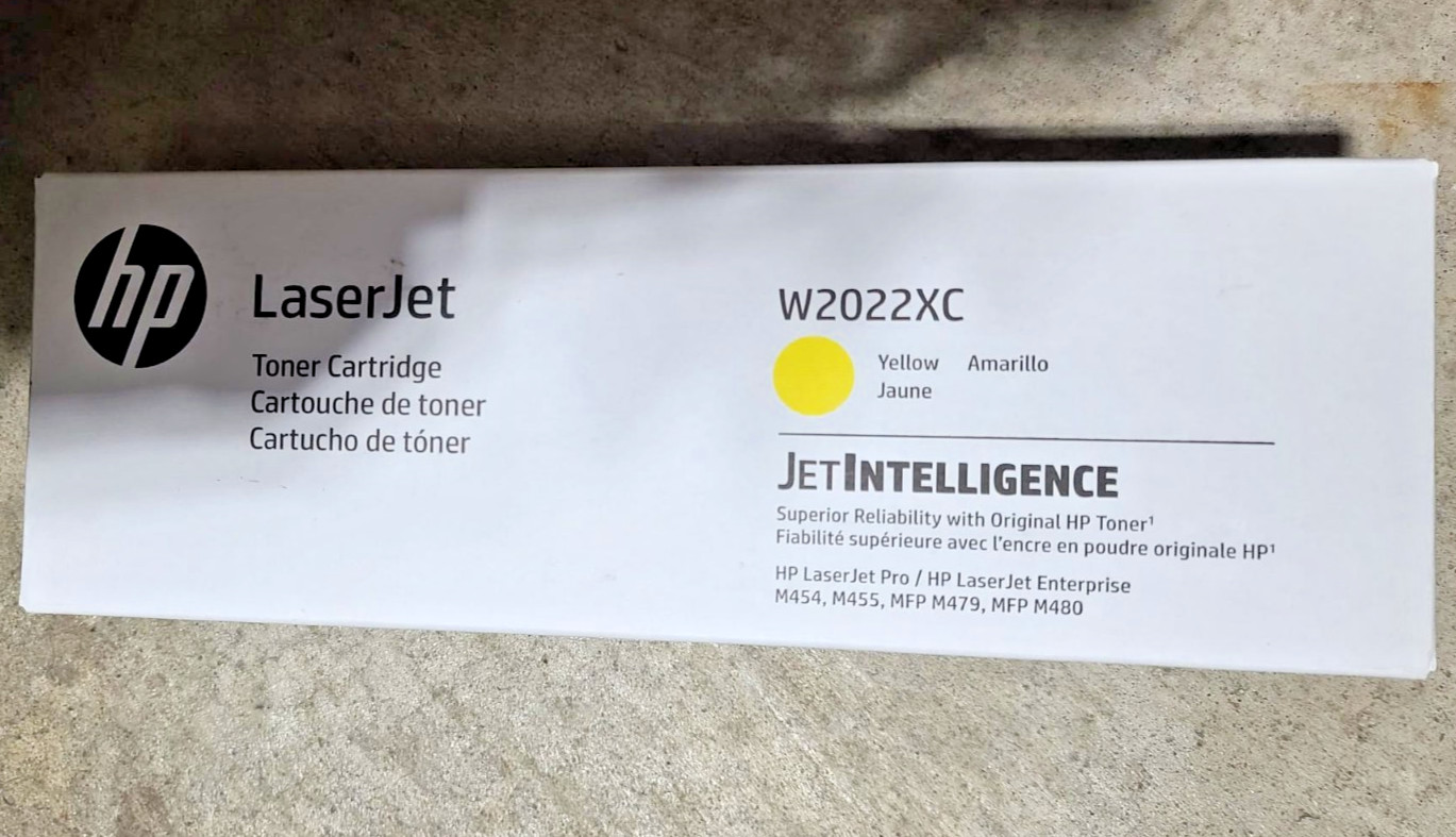 GENUINE HP W2022XC 414X M454 MFP M479 Yellow Toner Cartridge NEW SEALED BOX